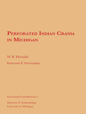 cover image of Perforated Indian Crania in Michigan